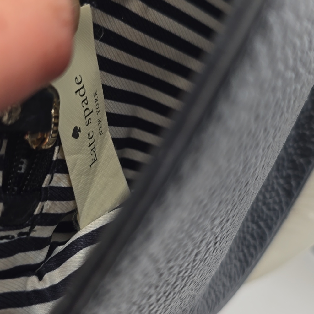 Kate Spade Orchard Street Penelope Pebbled Leather Crossbody Tassel Bag Black - Picture 9 of 16